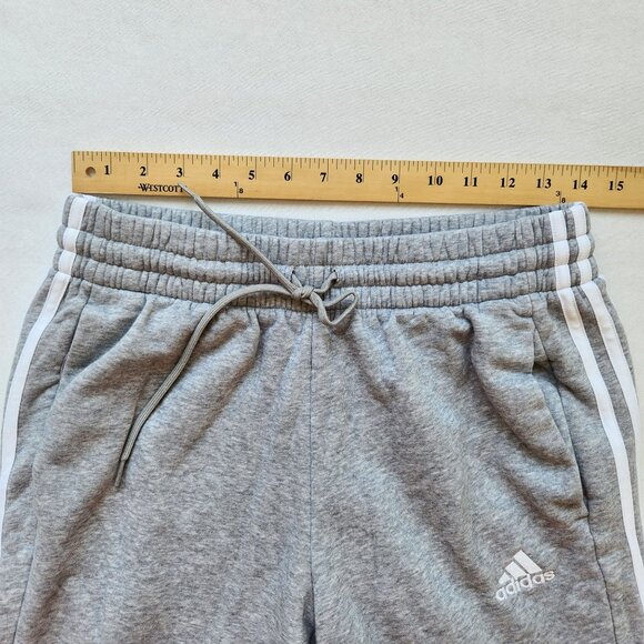 Adidas Men's Gray Drawstring Track Pants Pockets Casual Athletic Sporty Medium - Picture 6 of 6